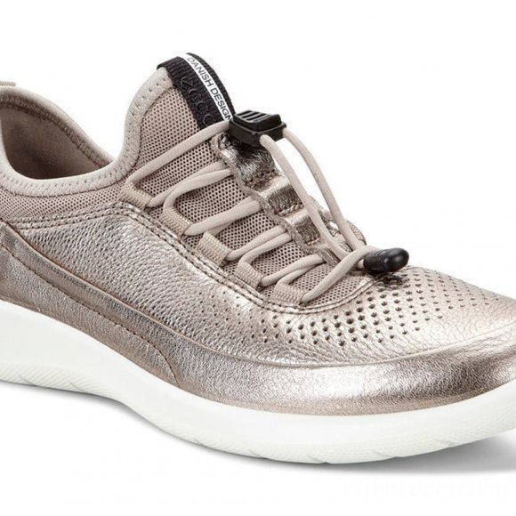 Ecco Soft 5 Toggle Sneakers Grey Rose Metallic - Picture 2 of 8